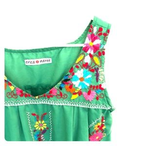 Erica Maree Authentic green dress from Mexico